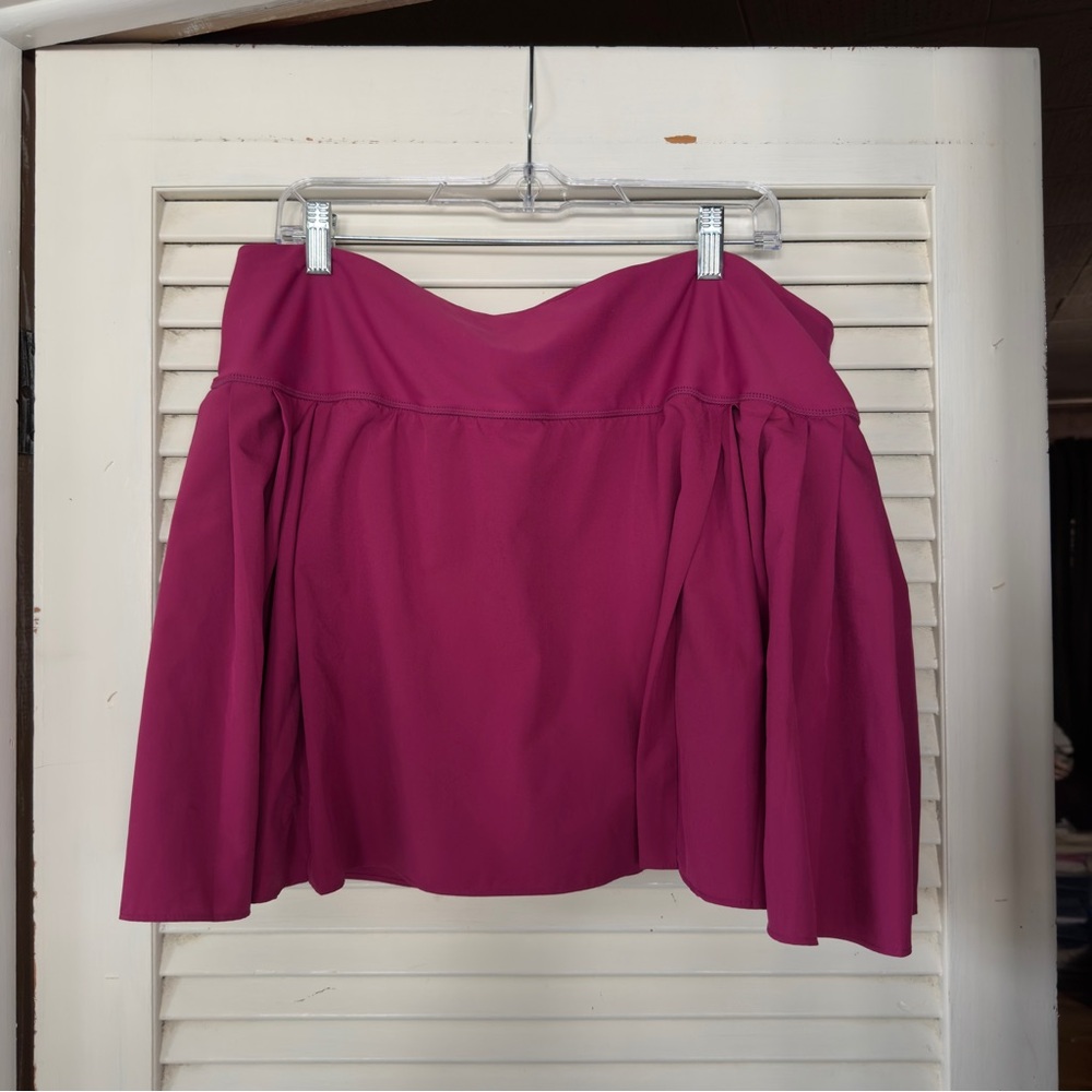 Old Navy Extra High Waisted StretchTech Pleated Skort Magenta Lacquer Size 2X